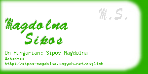 magdolna sipos business card